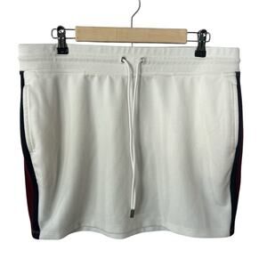 Brooks Brothers Winter White Knit Side Stripe Athletic Skirt Large